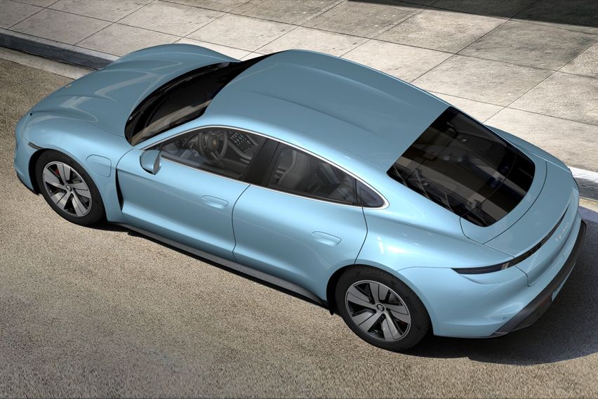 2020 Porsche Taycan top-view