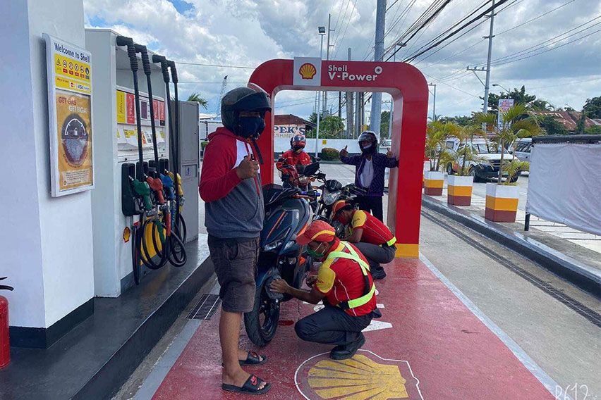 Shell biker fuel lanes