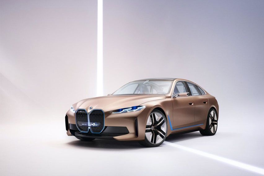 BMW i4 M electron-powered sedan spied