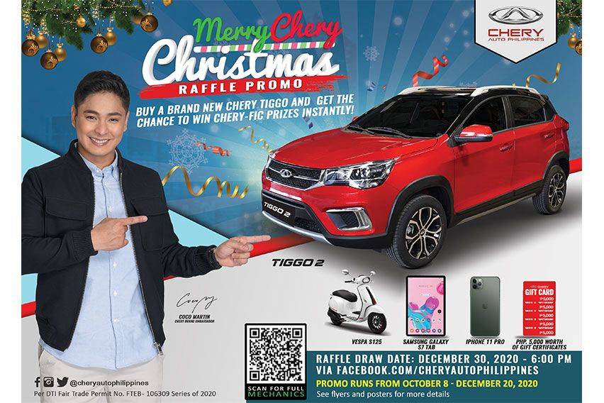 You can win a Tiggo 2 in this ‘Merry Chery Christmas’ raffle