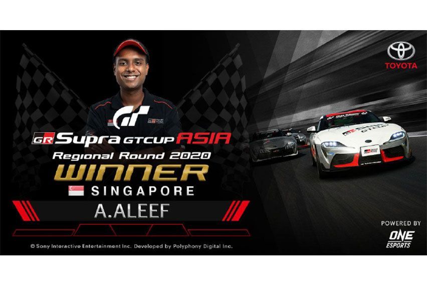 Singaporean e-motorsport racer wins GR Supra GT Cup Asia 2020