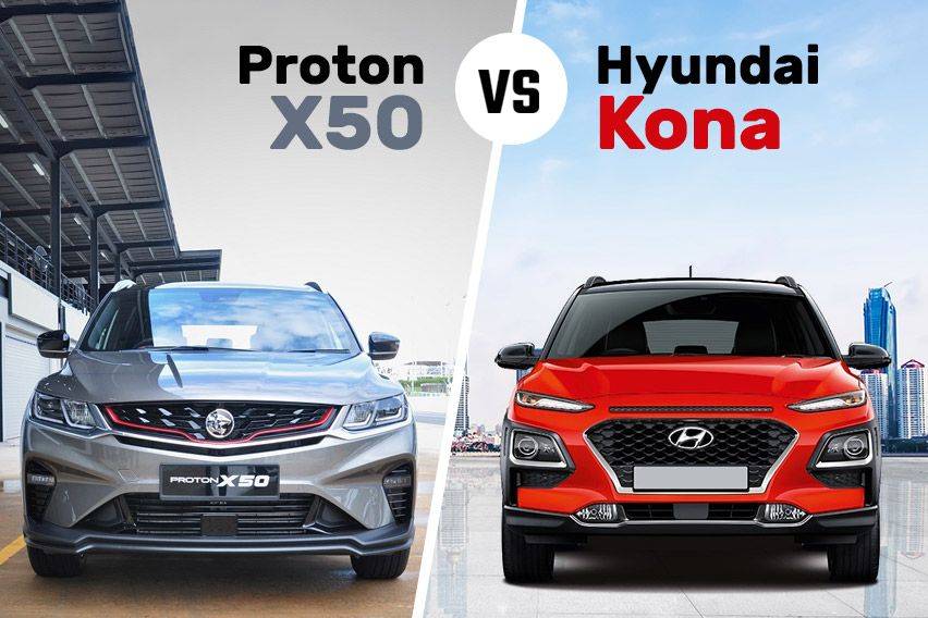 Proton X50 vs. Hyundai Kona: The compact crossover fight