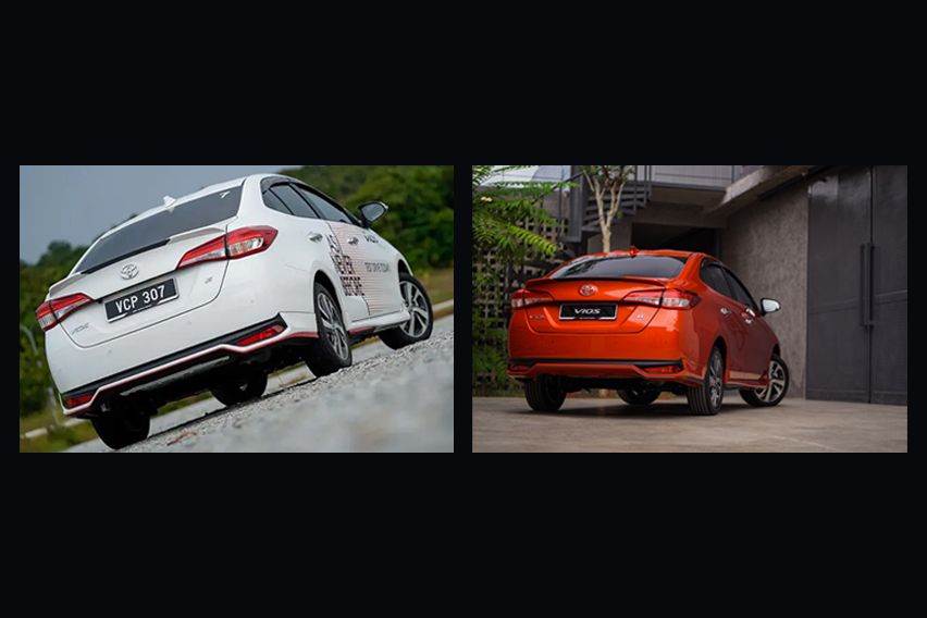 Toyota Vios 2019 vs 2020 rear