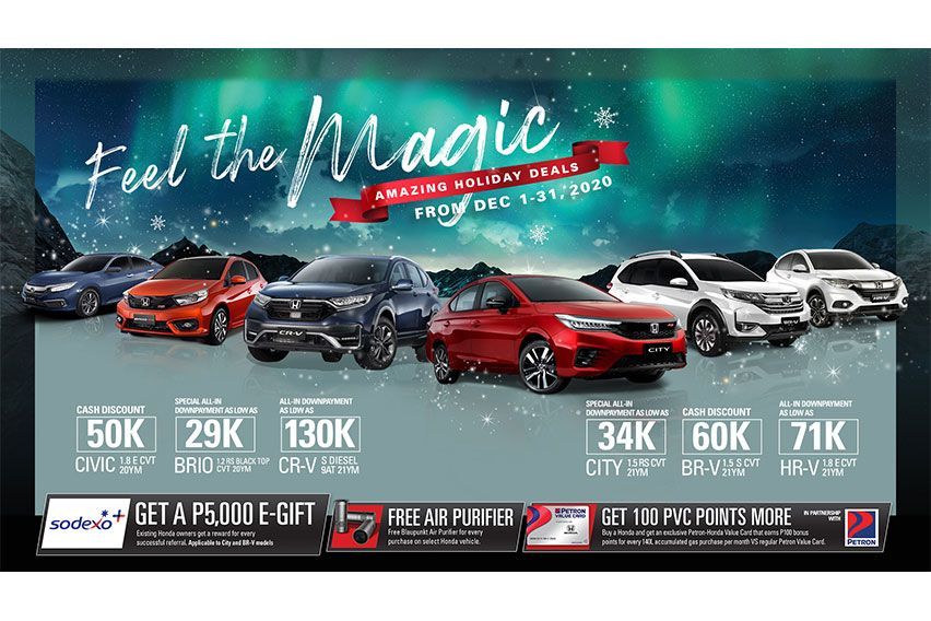 Honda PH yuletide promo features easy ownership deals, discounts, and raffle
