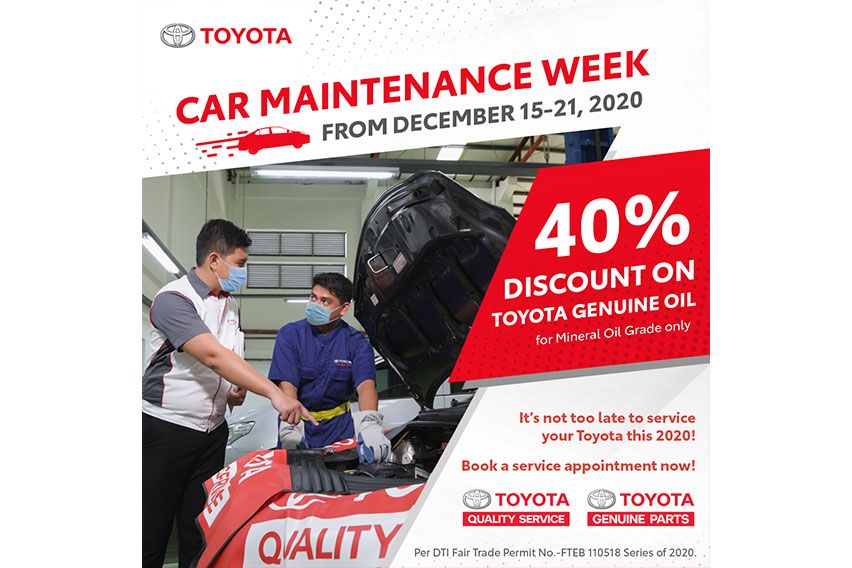 Toyota PH serves up huge discounts during 'Car Maintenance Week'