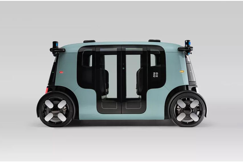 Zoox autonomous taxi side