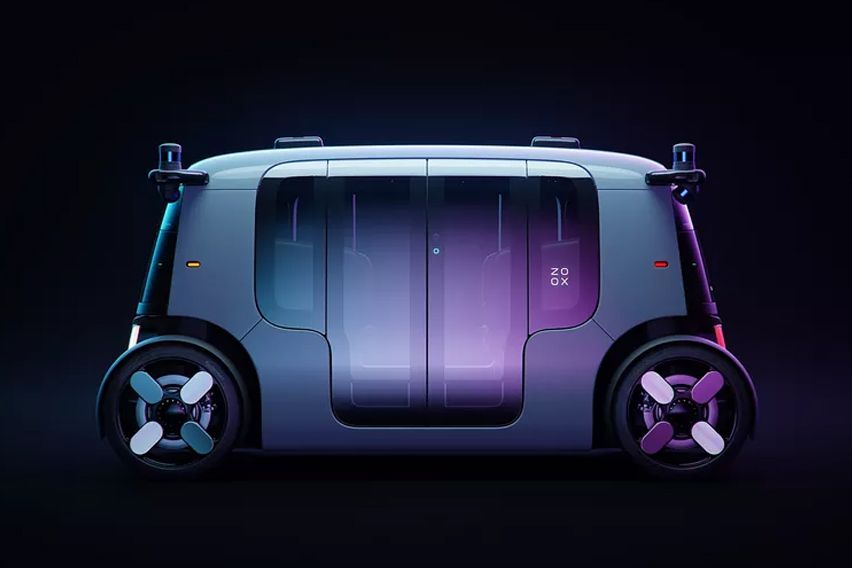 Zoox autonomous taxi side