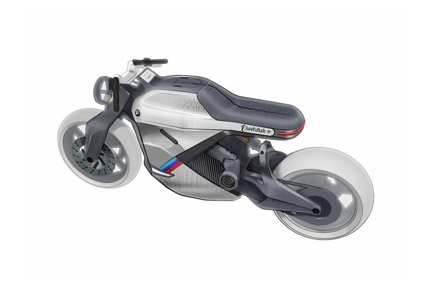 BMW cafe racer electric render