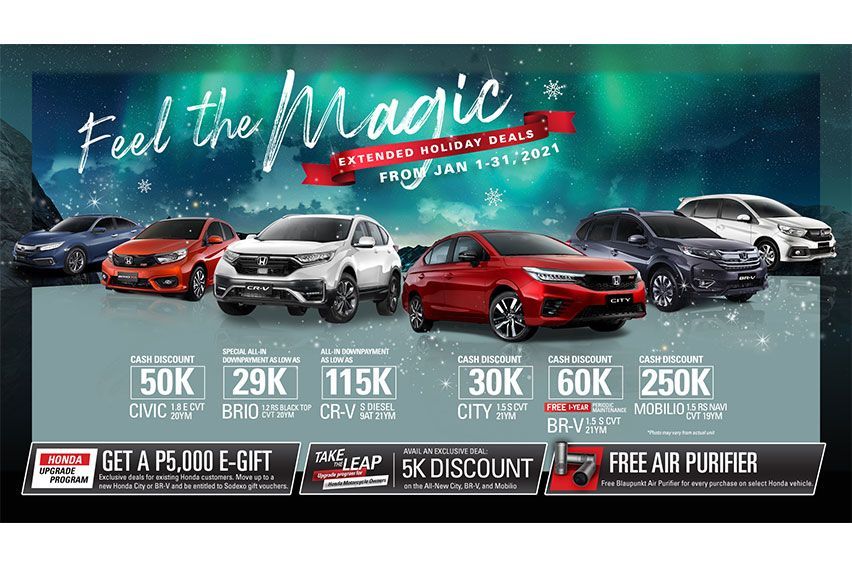 Honda Cars welcomes 2021 with extended holiday deals