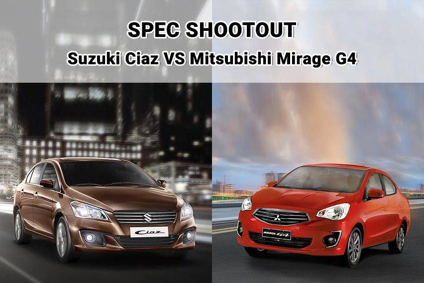 Sedan showdown: Suzuki Ciaz vs. Mitsubishi Mirage G4