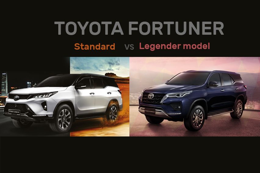 2021 Toyota Fortuner: Standard vs Legender model 