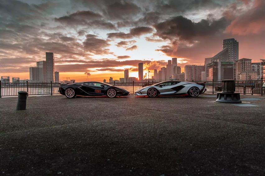 Lamborghini Sian supercar twin