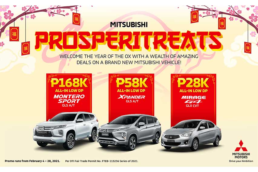 Montero Sport, Xpander, and Mirage G4 'Prosperitreats' from Mitsubishi PH