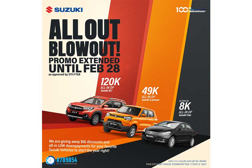 Suzuki extends 'All Out Blowout' promo, other offers