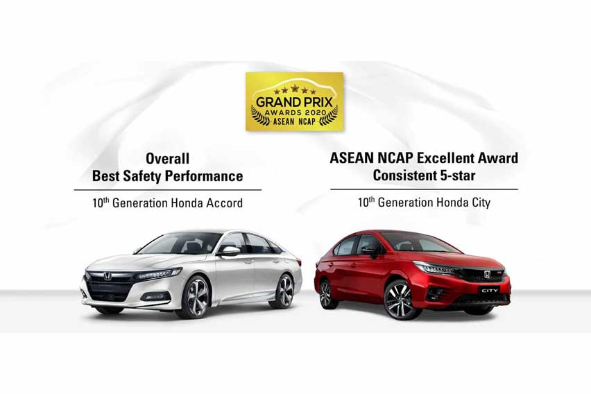 Honda winners at the ASEAN NCAP 2020 awards