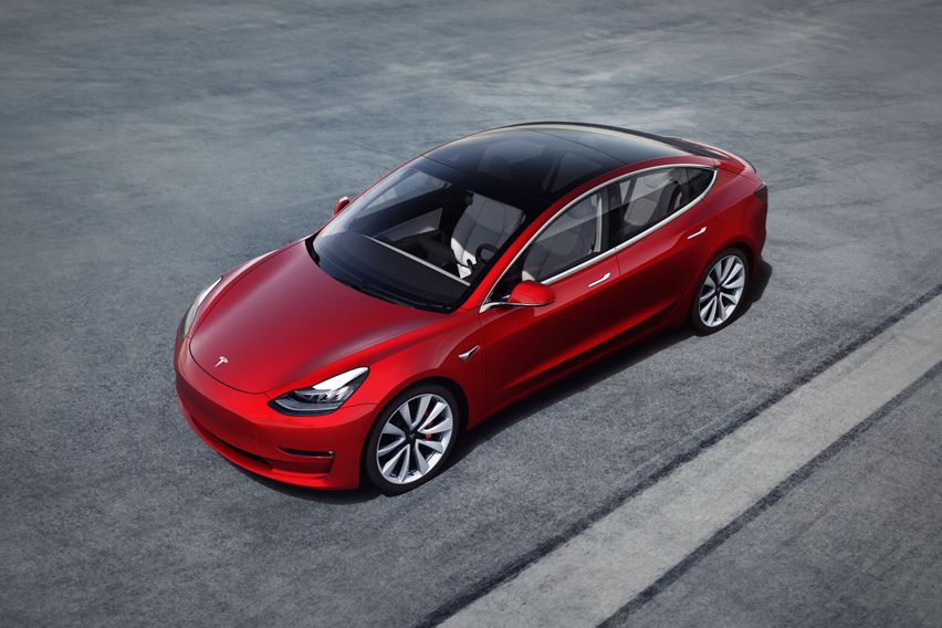 Tesla Model 3 top-view