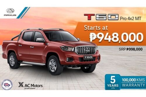 Maxus PH offers P50K discount on T60 pickup