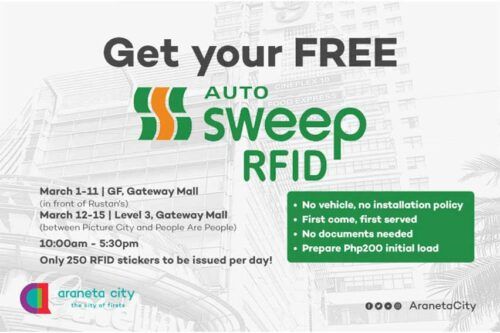 Araneta City extends free RFID installation until March 15