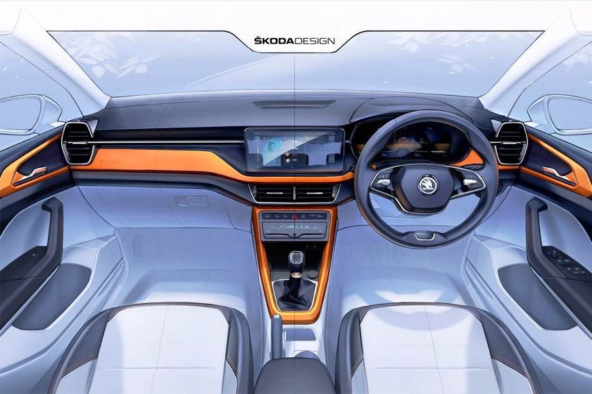 Skoda releases first interior sketches of Kushaq SUV