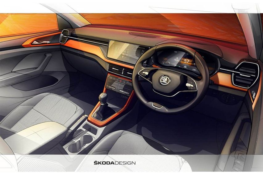 Skoda Kushaq interior sketch