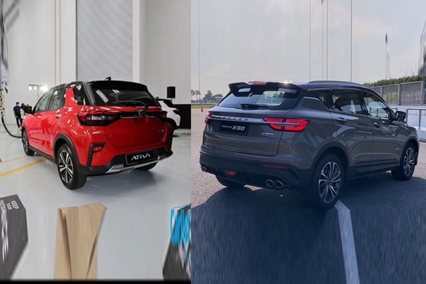 2021 Perodua Ativa vs. Proton X50: rear