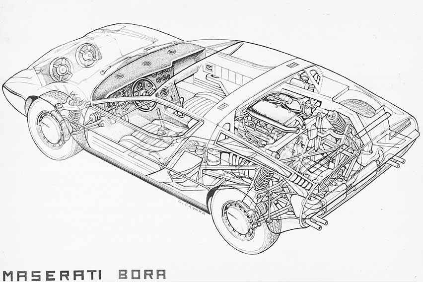 Maserati Bora engineering design