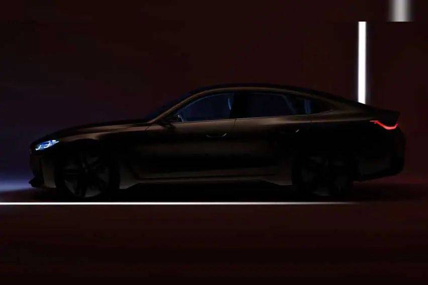 BMW i4 electric sedan teaser released, global debut soon