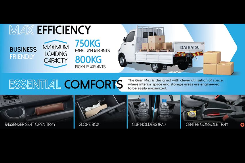 Daihatsu Gran Max Euro 4 comfort features