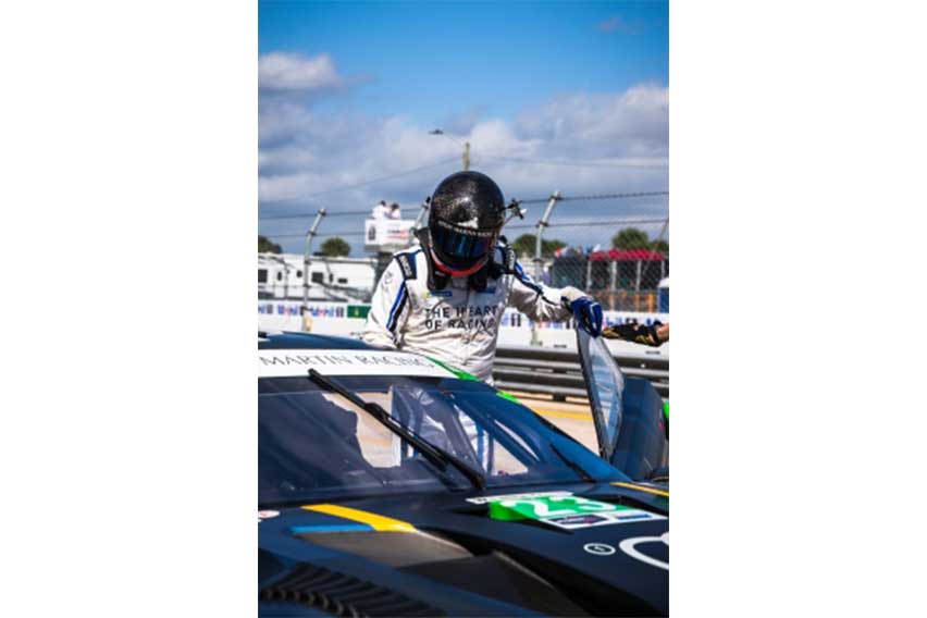 Aston Martin racecar driver