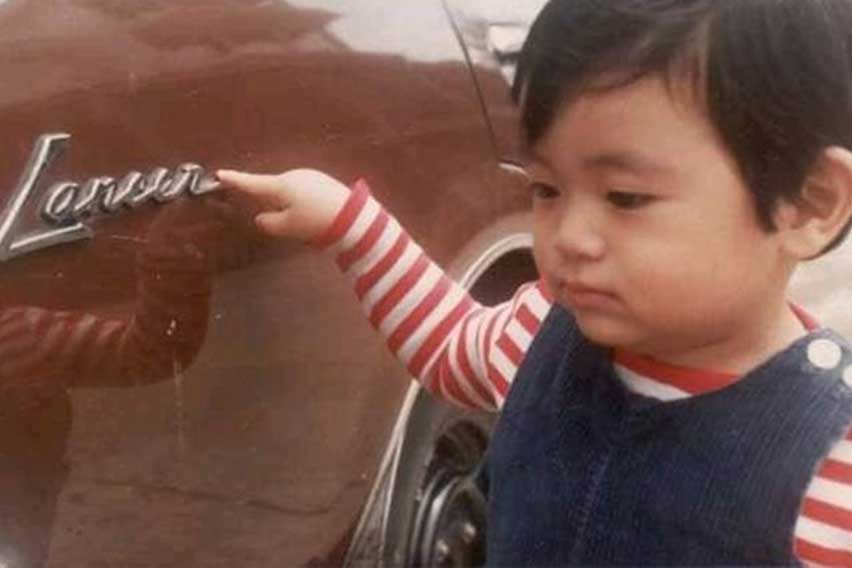 Mitsubishi Lancer L-Type and young Ian