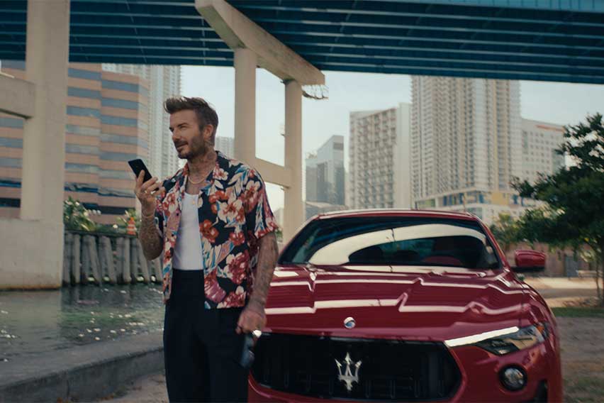 David Beckham as Maserati's brand global ambassador