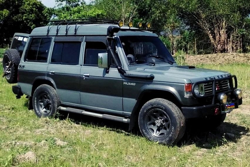 Mitsubishi Pajero on grass