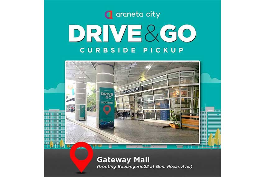 Araneta City's Drive & Go Curbside Pickup Service - Gateway Mall Pickup Spot
