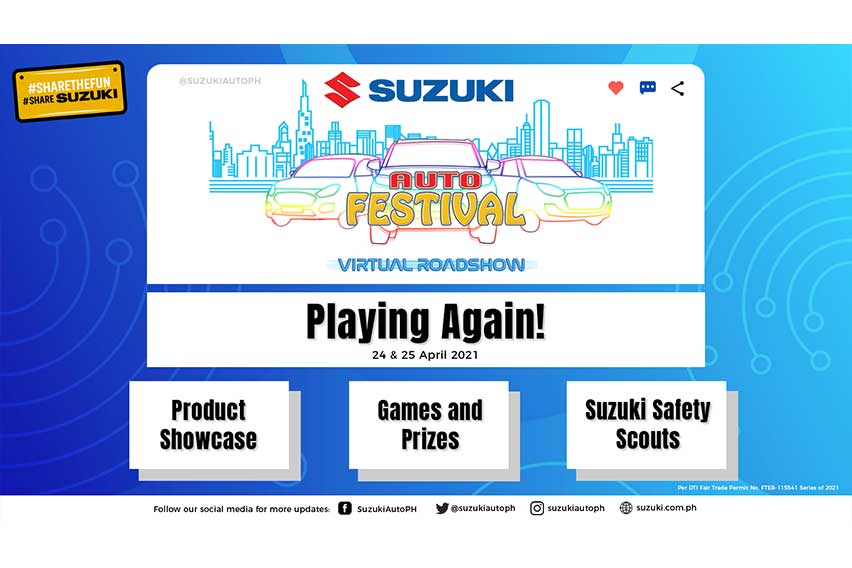 Suzuki Auto Festival Virtual Roadshow returns this weekend