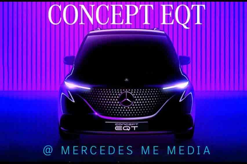 Mercedes Benz EQT teased ahead of next month debut