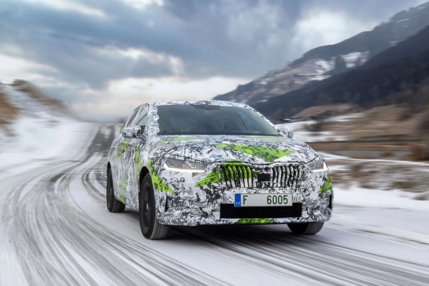 Next-gen Skoda Fabia front