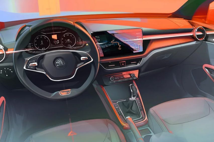 Check out the heavily upgraded interior of the next-gen Skoda Fabia