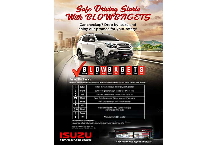 Isuzu's ‘BLOWBAGETS’ promo serves up discounts on PMS and parts