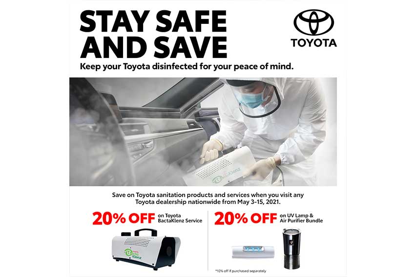 Toyota PH marks down prices of sanitation products and service