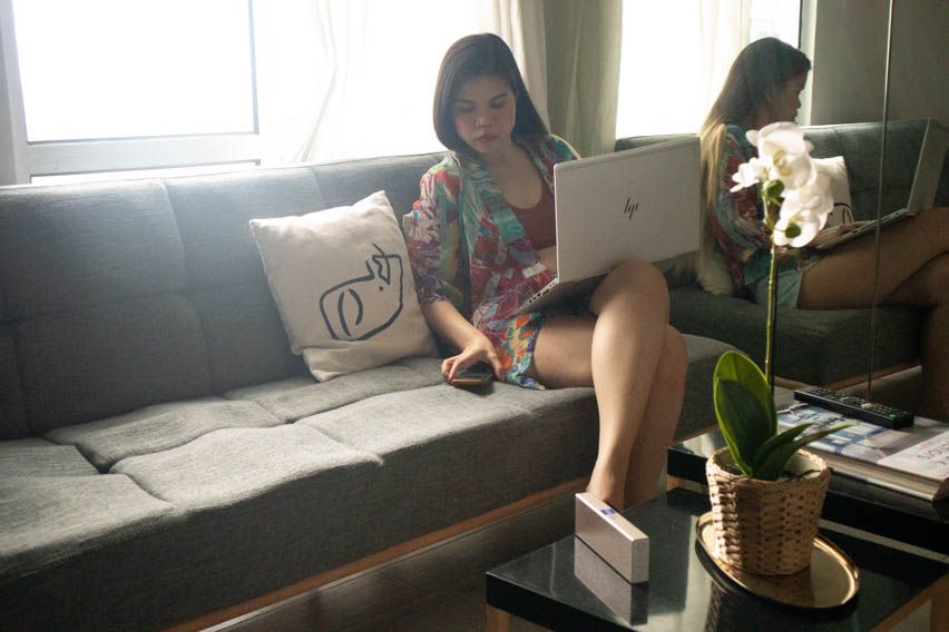 Model working at home Alexa