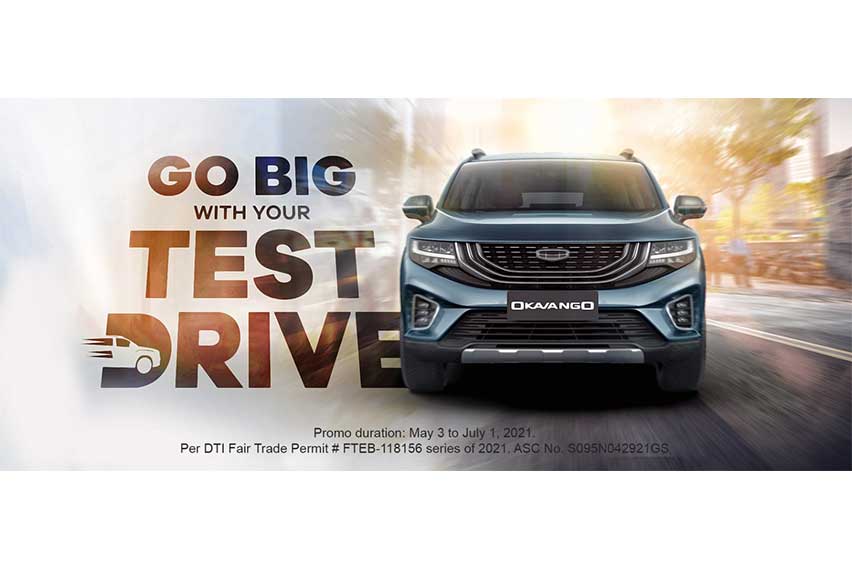 Lucky Geely Okavango testers to receive prizes