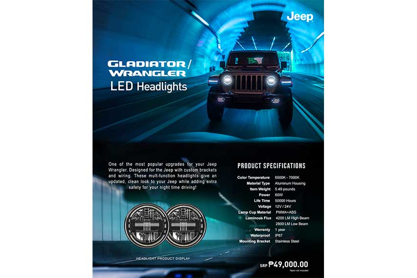 Jeep Gladiator and Wrangler LED Headlights