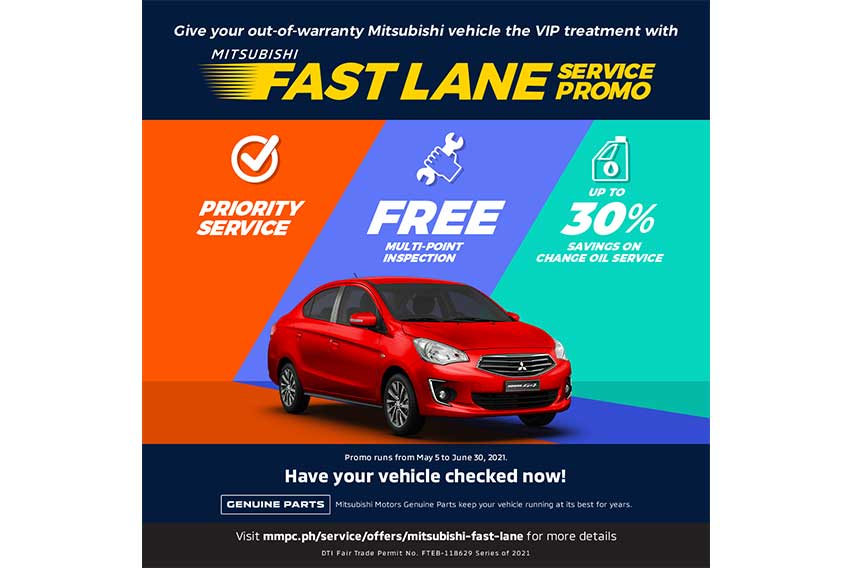 Mitsubishi PH ‘Fast Lane’ service promo offers after-sales service perks