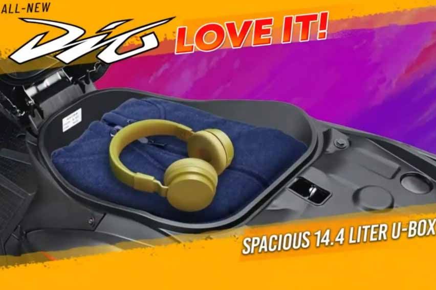 Honda Dio boot capacity