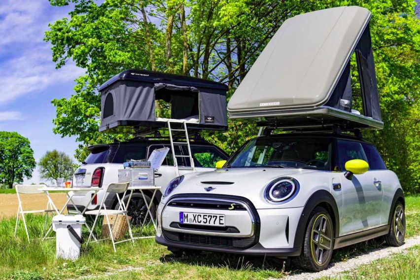Check out the cool rooftop tents available for Mini Cooper and Countryman