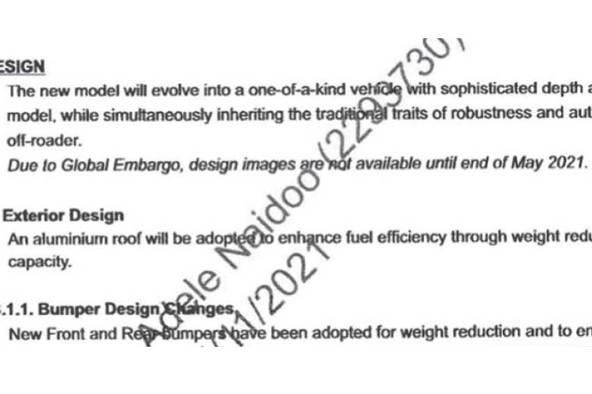 2022 Toyota Land Cruiser 300 Series leaked documents
