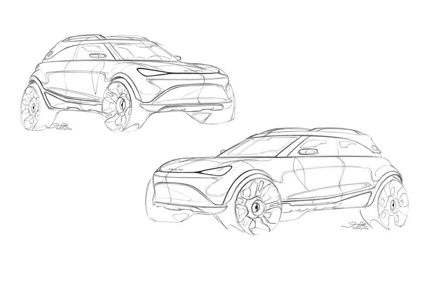 Smart eSUV design sketches