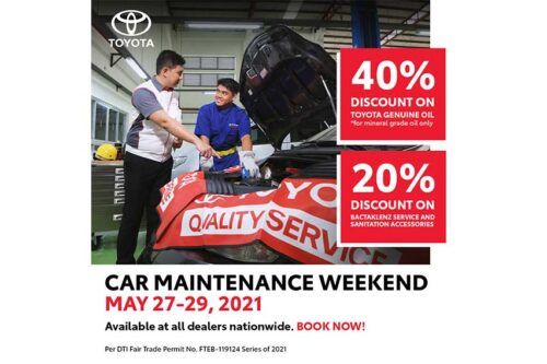 Toyota 'Car Maintenance Weekend' extends discounts on maintenance, sanitation products