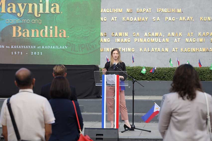 German Embassy Deputy Head of Mission Laura Oexle at Allianz PNB Life Bike Rack Art Installation Inauguration Ceremony
