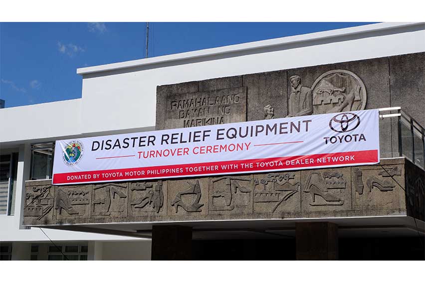 Toyota Disaster Relief Equipment Donation to Marikina Local Government Unit (LGU)